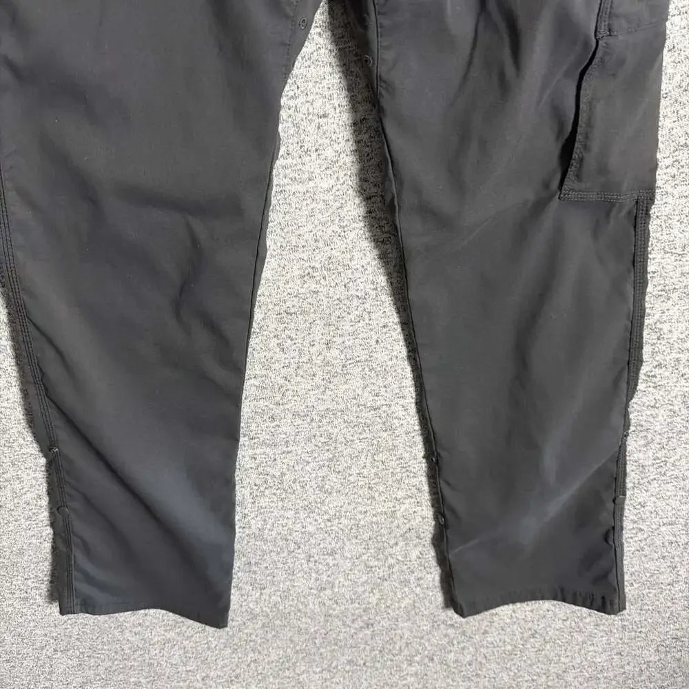 Prana Men's Size 32/32 Gray Nylon Straight Leg Zion Belted Outerwear Pants